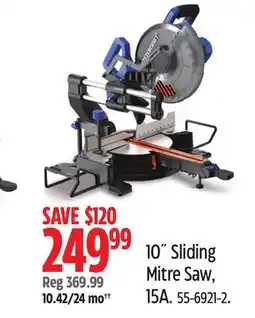Canadian Tire 10˝ Sliding Mitre Saw offer
