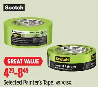 Canadian Tire Scotch Selected Painter's Tape offer