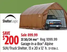 Canadian Tire Garage-in-a-Box Alpine SUV/Truck Shelter offer