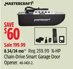 Canadian Tire Mastercraft 1⁄2-HP Chain-Drive Smart Garage Door Opener offer