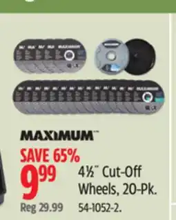 Canadian Tire MAXIMUM 41β2Λ Cut-Off Wheels offer