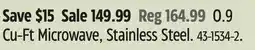 Canadian Tire vida Cu-Ft Microwave, Stainless Steel offer
