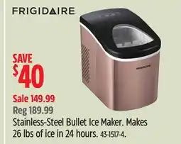 Canadian Tire Frigidaire Stainless-Steel Bullet Ice Maker. Makes 26 lbs of ice in 24 hours offer