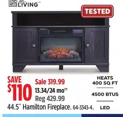 Canadian Tire For Living 44.5˝ Hamilton Fireplace offer