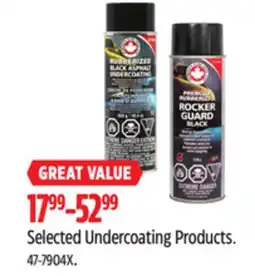 Canadian Tire Selected Undercoating Products offer