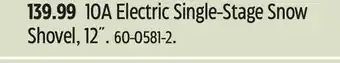 Canadian Tire Certified 10A Electric Single-Stage Snow Shovel, 12 offer