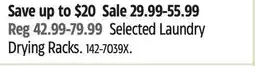 Canadian Tire Selected Laundry Drying Racks offer
