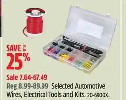 Canadian Tire Motomaster Selected Automotive Wires, Electrical Tools and Kits offer