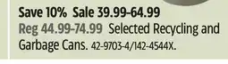 Canadian Tire Rubbermaid Selected Recycling and Garbage Cans offer