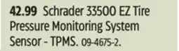 Canadian Tire Pressure Monitoring System Sensor - TPMS offer