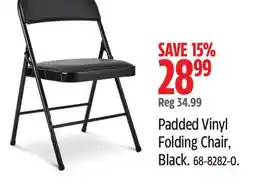 Canadian Tire For Living Padded Vinyl Folding Chair offer