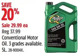Canadian Tire Conventional Motor Oil. 3grades available. 5L offer