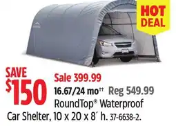 Canadian Tire RoundTop Waterproof Car Shelter offer