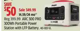 Canadian Tire Energizer ARC 300 PRO 300Wh Portable Power Station with LFP Battery offer