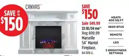 Canadian Tire Marseille 54˝ Mantel Fireplace offer