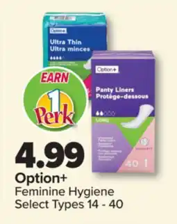 PharmaChoice Option+ Feminine Hygiene offer