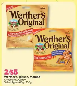 PharmaChoice Werther's, Riesen, Mamba Chocolates, Candy offer