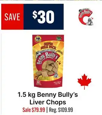 Ren’s Pets Depot Benny Bully's Liver Chops offer