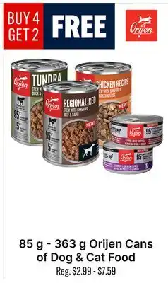 Ren’s Pets Depot Orijen Cans of Dog & Cat Food offer