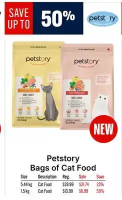 Ren’s Pets Depot Petstory Bags of Cat Food offer