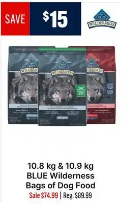 Ren’s Pets Depot BLUE Wilderness Bags of Dog Food offer