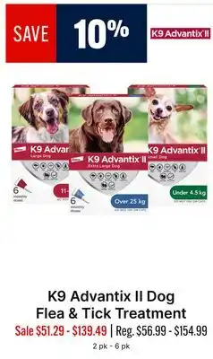 Ren’s Pets Depot K9 Advantix II Dog Flea & Tick Treatment offer