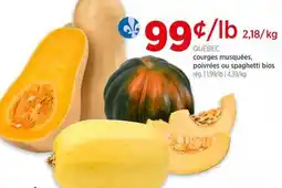 Avril courges musquées, poivrées ou spaghetti bios offer