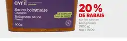 Avril Sauces bolognaises offer