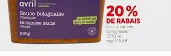 Avril Sauces bolognaises offer