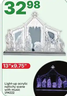 Rossy Light-up acrylic nativity scene with music offer