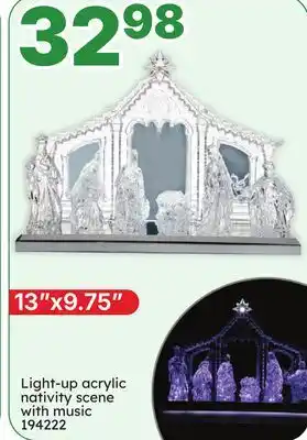 Rossy Light-up acrylic nativity scene with music offer