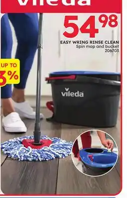 Rossy EASY WRING RINSE CLEAN Spin mop and bucket offer