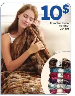 Rossy Faux fur throw 50'' x65' offer