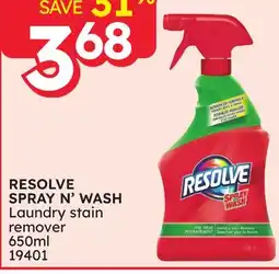 Rossy RESOLVE SPRAY N'WASH Laundry stain remover offer