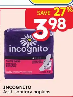 Rossy INCOGNITO Asst. sanitary napkins offer