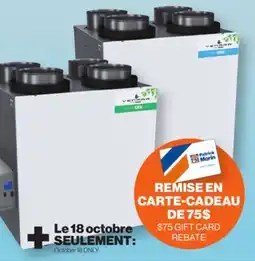 Patrick Morin HRV110 or ERV130 Air Exchanger offer