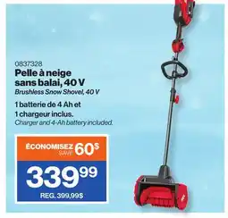 Patrick Morin Brushless Snow Shovel, 40 V offer