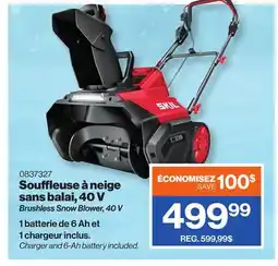 Patrick Morin Brushless Snow Blower, 40 V offer