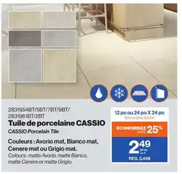 Patrick Morin CASSIO Porcelain Tile offer