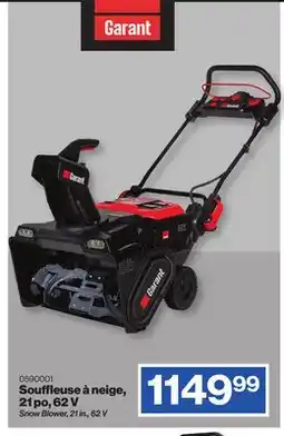 Patrick Morin Snow Blower, 21 in., 62 V offer