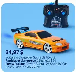 Walmart Fast and Furious Toyota Supra 1:24 Scale RC Car offer