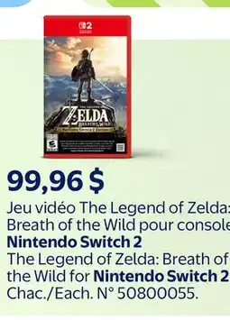 Walmart Nintendo Switch 2 The Legend of Zelda: Breath of the Wild for Nintendo Switch 2 offer