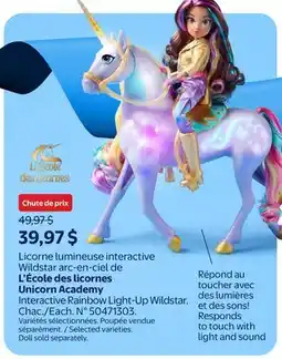 Walmart Interactive Rainbow Light-Up Wildstar offer