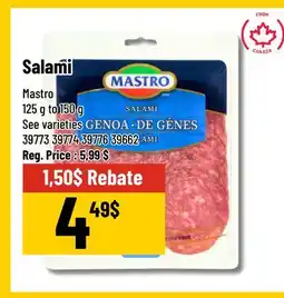 Mayrand Salami Mastro 125 g to 150 g offer