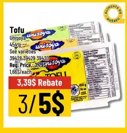 Mayrand Tofu Unisoya 454 g offer