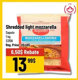 Mayrand Saputo Light Grated Mozzarellissima 1 kg offer