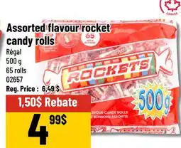 Mayrand Assorted flavour rocket candy rolls 500 g offer