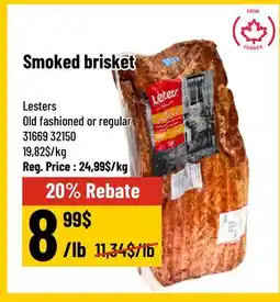 Mayrand Smoked Beef Breast 6 kg Lesters offer