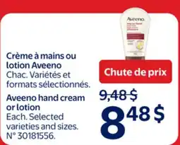Walmart Aveeno hand cream or lotion offer