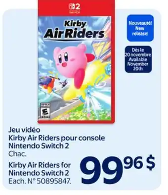 Walmart Kirby Air Rides for Nintendo Switch 2 offer